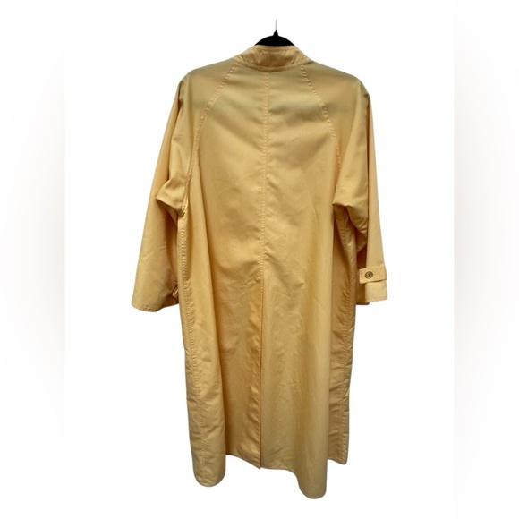 ✨ Vintage Designer Albert Nipon Long Yellow Duster/Trench - Picture 13 of 14